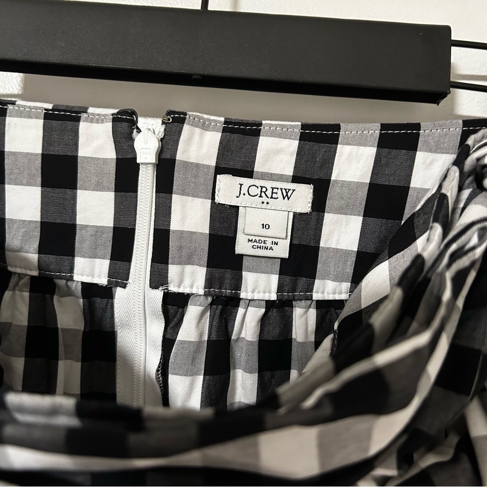 J. Crew Black and White Tiered Midi Skirt - Picture 2 of 3
